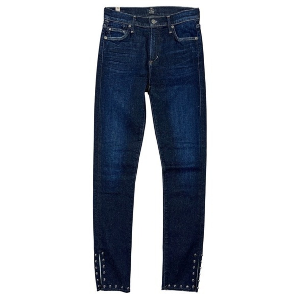 Citizens of Humanity Rocket Ankle Skinny Jeans 26" Pearl Studded COH Punk Goth